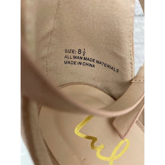 LuLu’s Women Nude Suede Ankle Strap Heel Size 8.5 - Picture 8 of 8